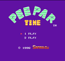 Peepar Time Title Screen